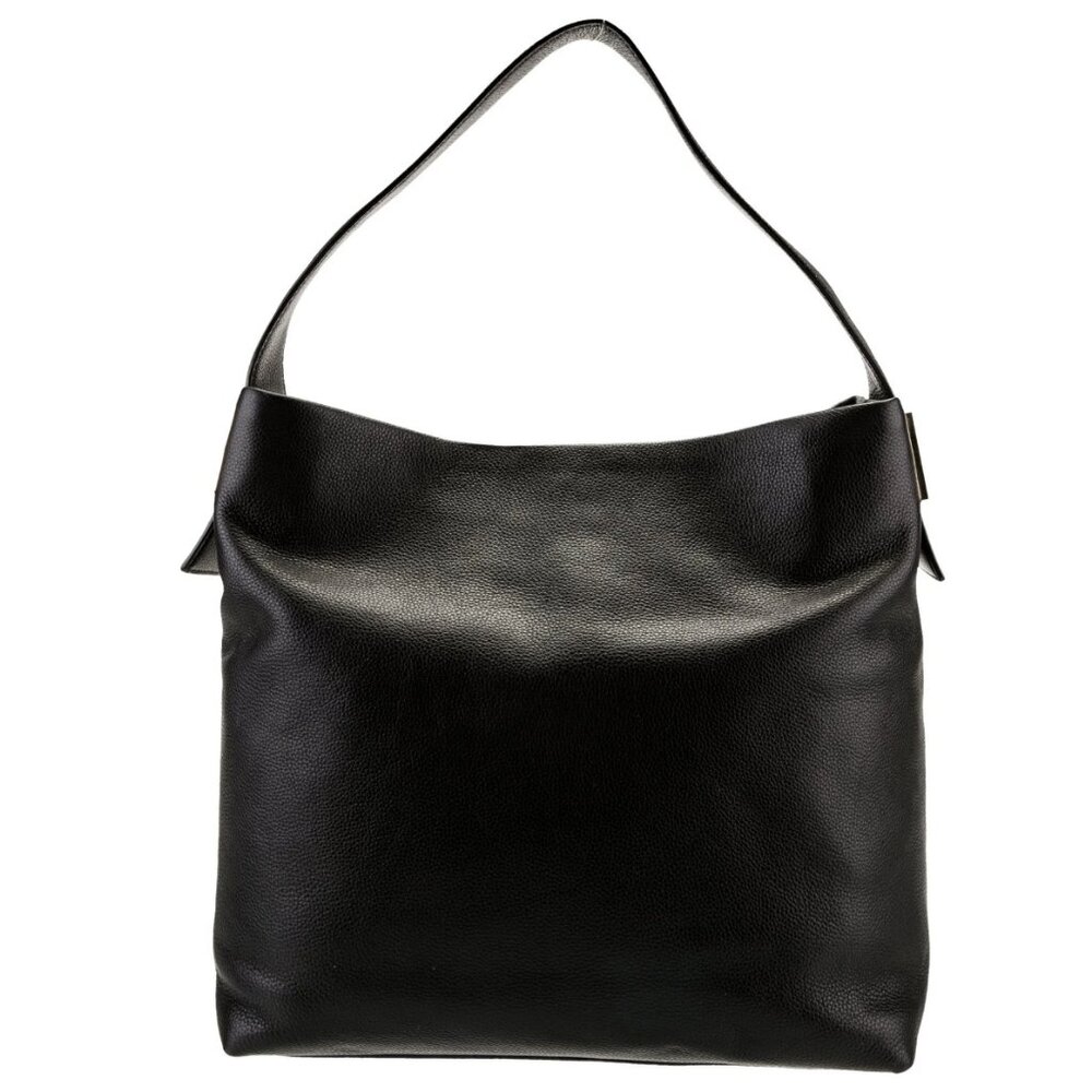 Kate Spade Top Handle Pebbled Leather  XL Tote  Hobo Black WKRU1422 Gold Buckles